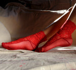 red lace socks