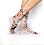 Floral Mesh Sheer Handmade Socks