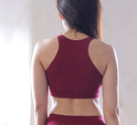 100% Organic Cotton Bralette Top. Nursing Bra Top Burgundy
