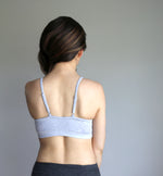 Grey Organic Cotton Bralette. Yoga Bra