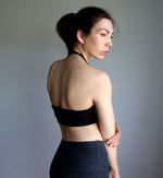 Organic Cotton Open Back Bralette. Sustainable Handmade Lingerie