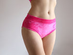 Hot Pink Velvet Panties. Velour Luxurious Lingerie