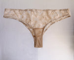 Beige invisible lace panties