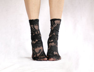Black Lace and Mesh socks