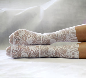 bridal lace socks