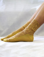 yellow lace socks