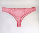transparent pink thong panties