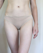 Sheer mesh panties on model
