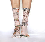 Floral Mesh Sheer Handmade Socks