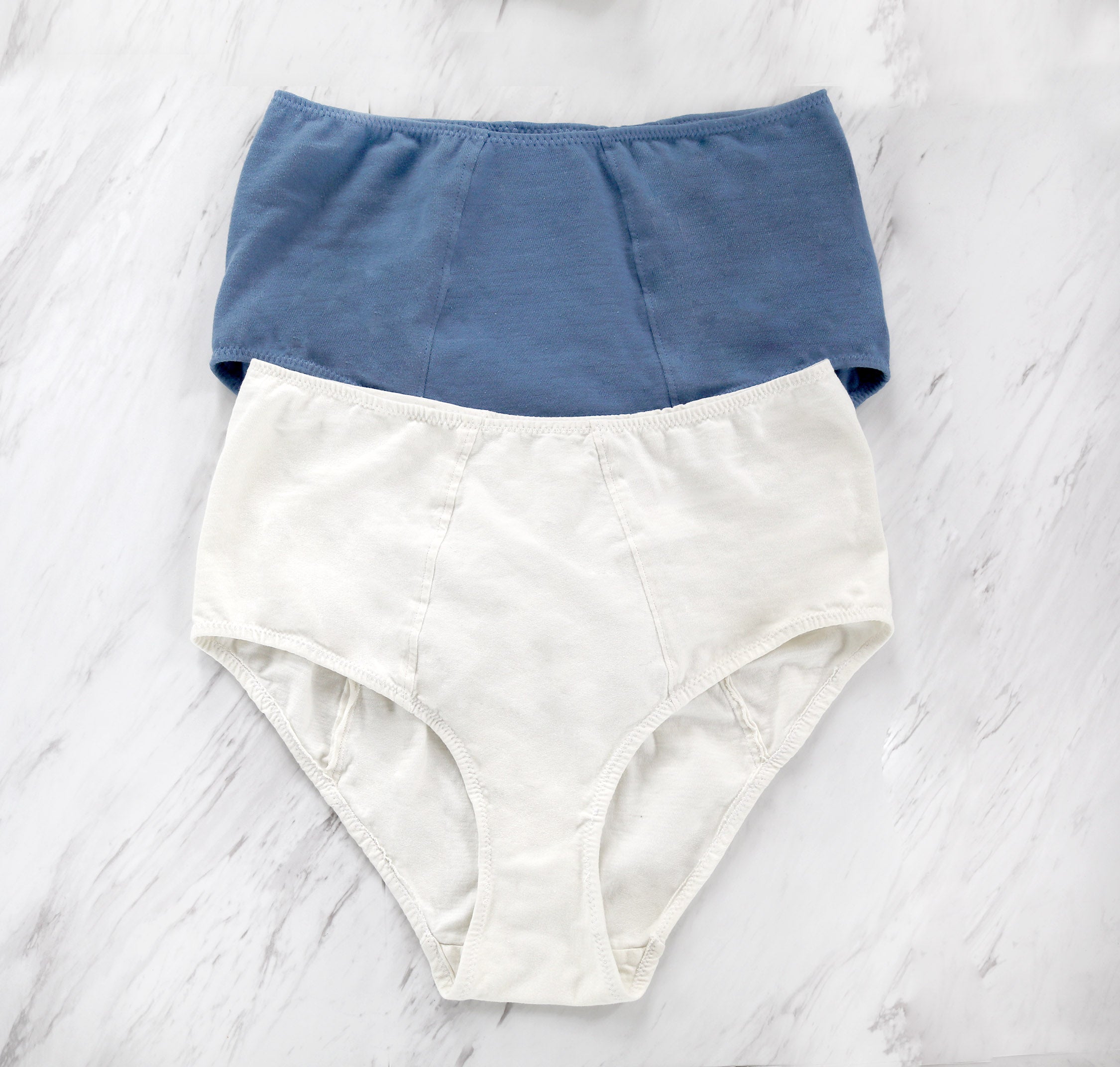 High Waist 100% Organic Cotton Panties. Cotton Lace Inserts. Natural –  Tatiana's Threads