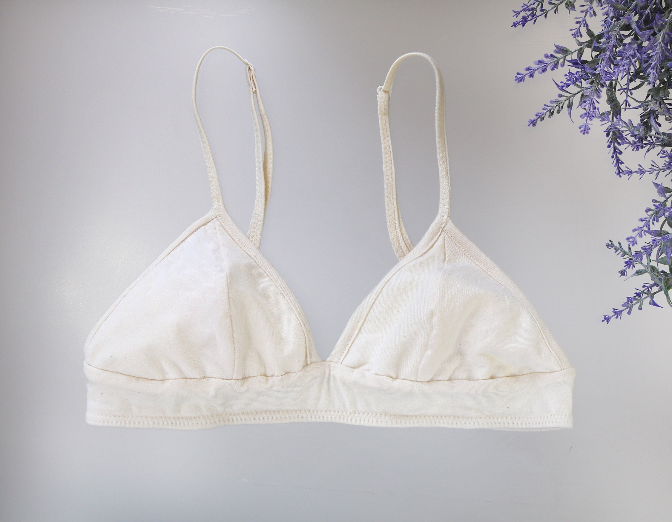 Organic cotton bra and bikini set - custom made