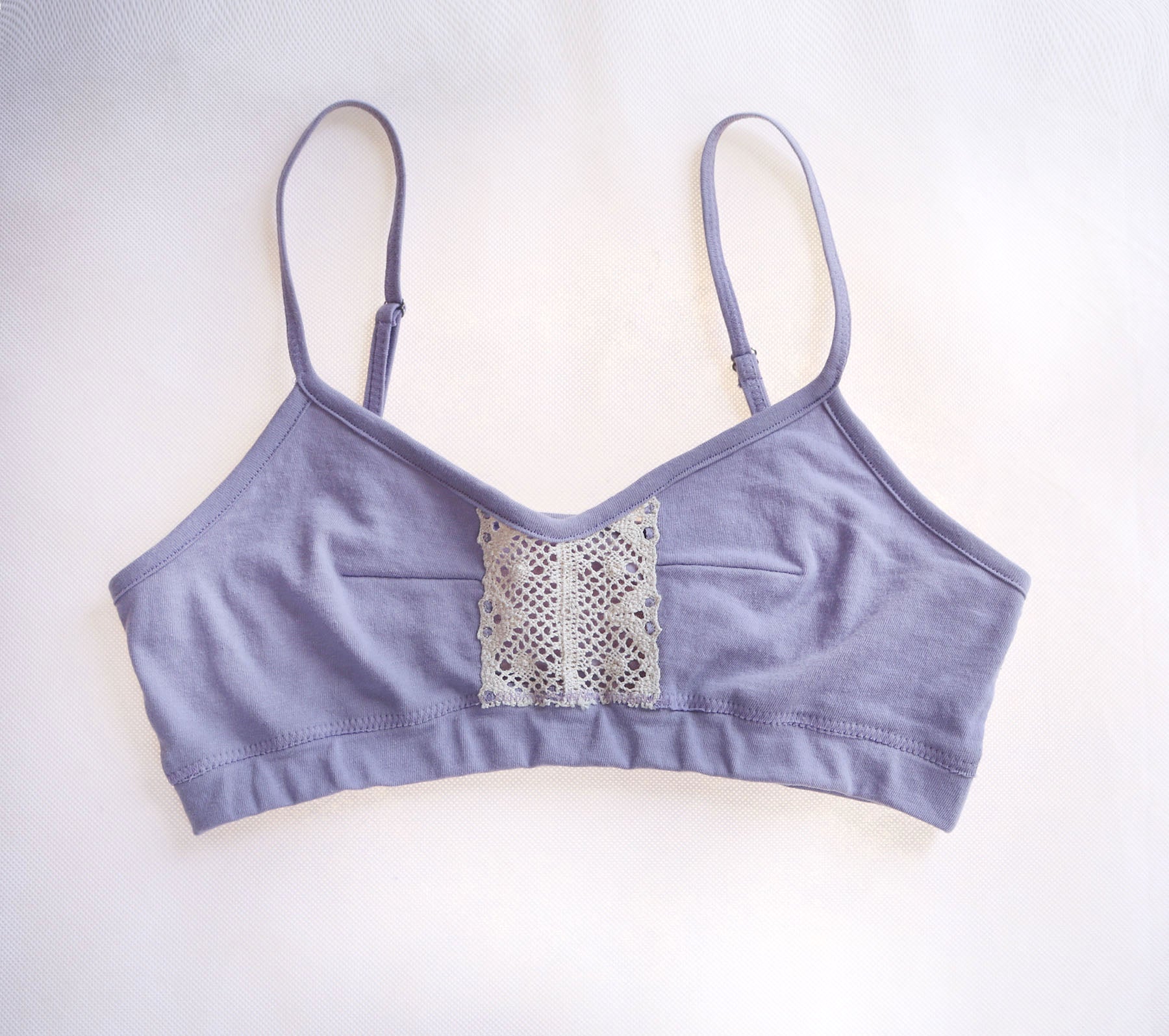 Women's Lace Smooth Cup Bralette made with Organic Cotton