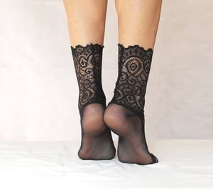 Designer lace socks