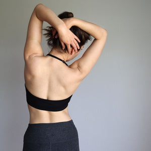 Organic Cotton Open Back Bralette. Sustainable Handmade Lingerie