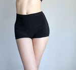 Hight Waist Smooth Black Shorts. Womens Yoga Shorts.