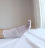 White Mesh Socks Sheer Handmade Socks