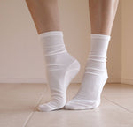 White Velvet Socks