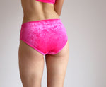 Hot Pink Velvet Panties. Velour Luxurious Lingerie